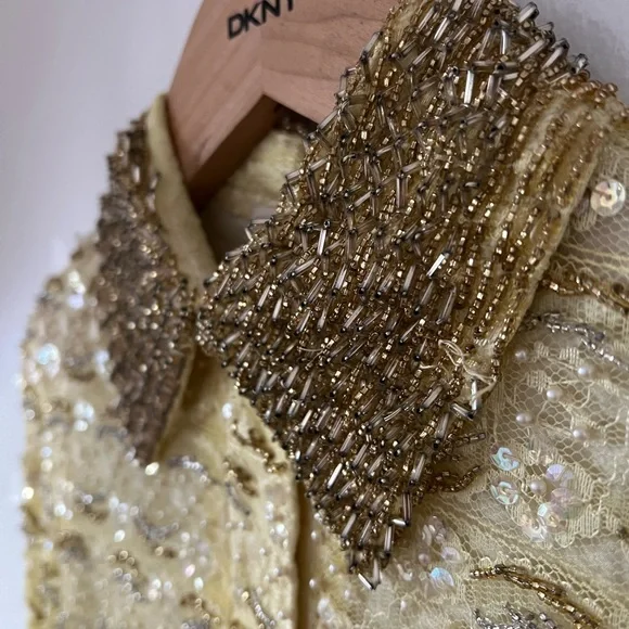 VTG 60s RARE beaded all over shift dress - Picture 12 of 16